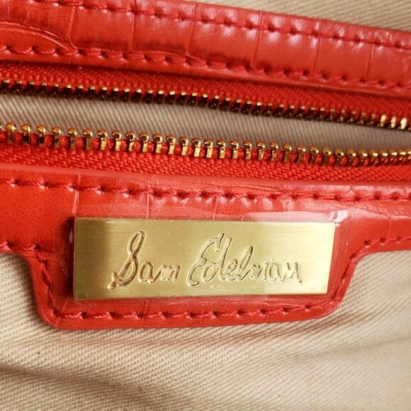 Sam Edelman Woven Gwendolyn Tote Handbag NWT Leather With Wood Handles Tassle - Picture 6 of 15